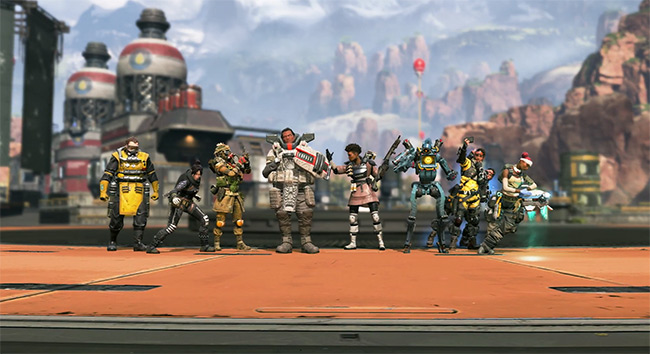 Battle game character system Royale Apex Legends on PC