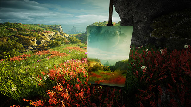 Draw a picture to capture the beauty of the mysterious land hide