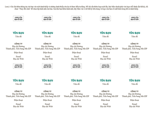 Danh Thiếp Có Logo - Mẫu 6