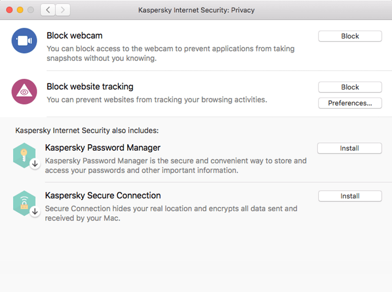 Kaspersky Internet Security provides comprehensive security for macOS