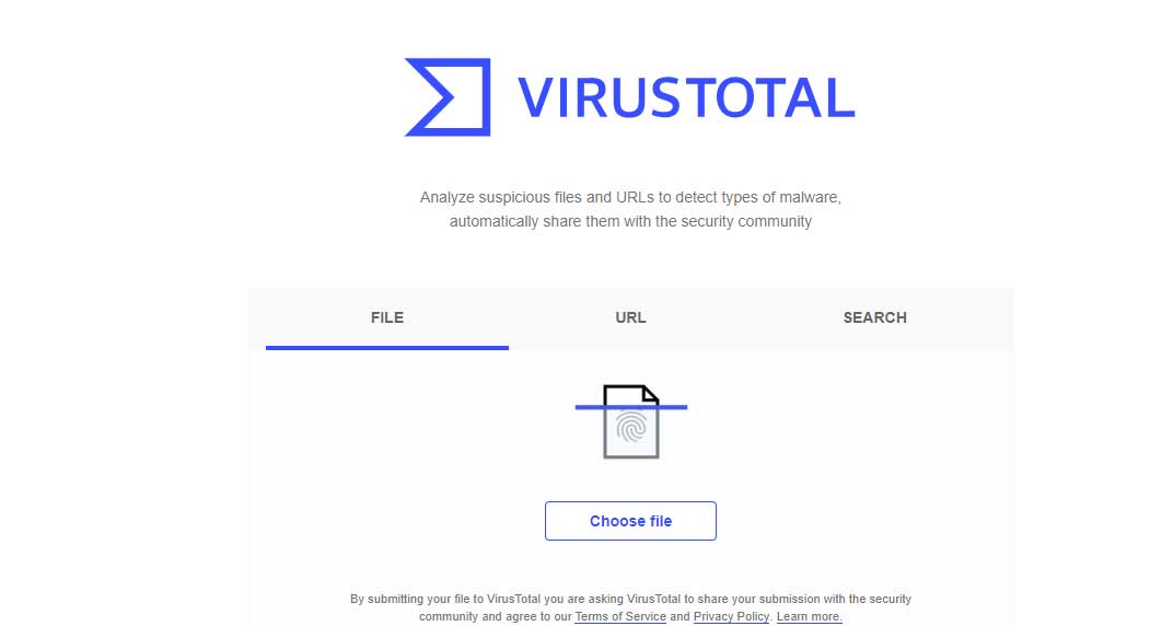 VirusTotal - Kiểm tra file, quét virus trực tuyến