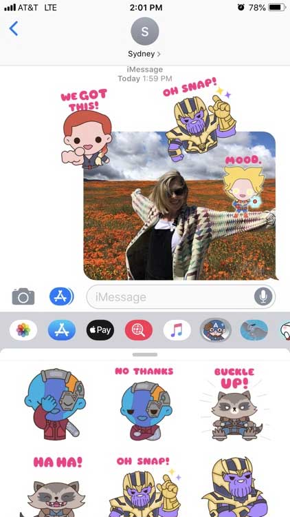 Download Avengers: Endgame Stickers from the App Store for $1  .99