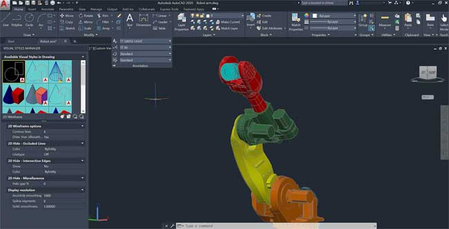 Giao diện nền tối mới của AutoCAD