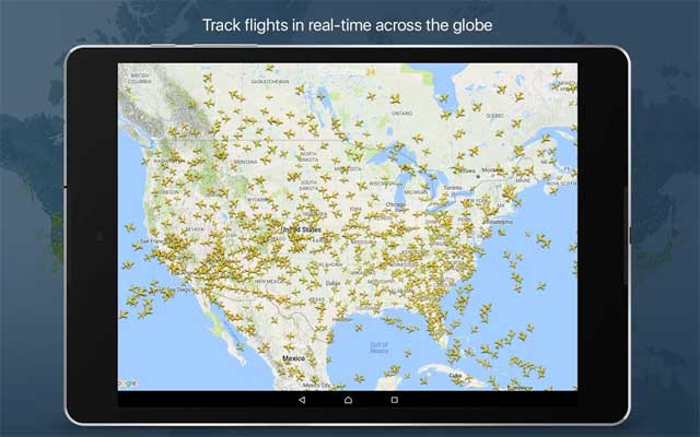 Flightradar24 for Android is a real-time flight tracking app