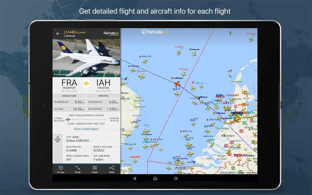 Update flight details with Flightradar24 for Android