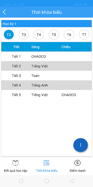 vnEdu Connect Timetable