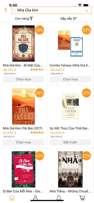My app to buy books online Fahasa