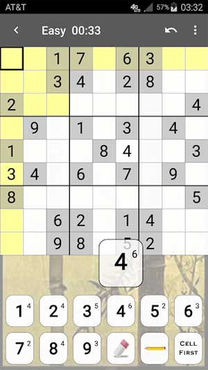 Game Sudoku Android có giao diện trực quan, rõ ràng và bắt mắt