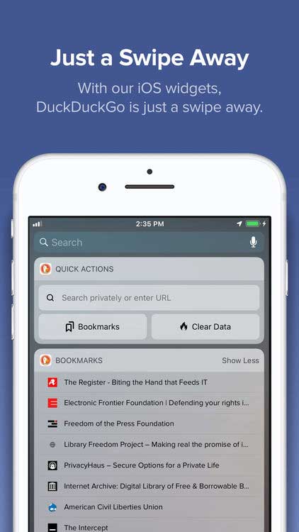 Download DuckDuckGo for iOS and enjoy the free app
