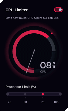 CPU Limiter của Opera GX