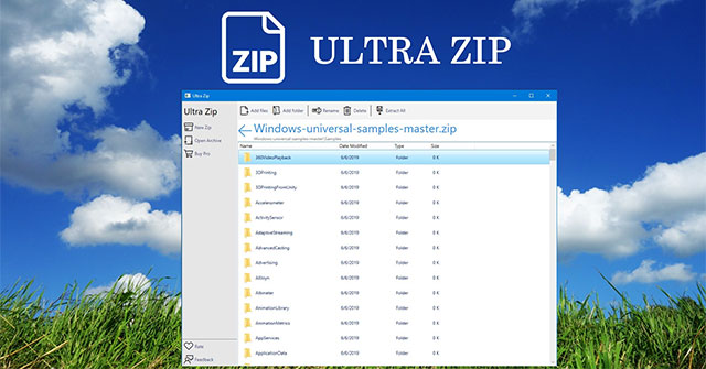  Ultra Zip  2.0.1 Công cụ nén, giải nén file nhỏ gọn, miễn phí