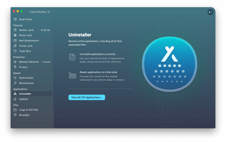 CleanMyMac X giúp bạn loại bỏ các chương trình không cần thiết