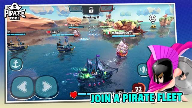 Join 1 pirate army, prepare your ship and crew with armor, cannons or torpedoes