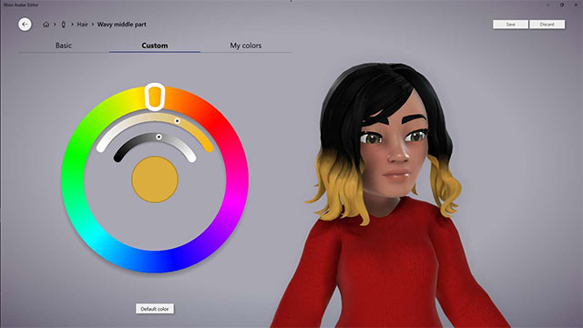 Tùy chọn màu sắc để thể hiện cá tính riêng cho avatar