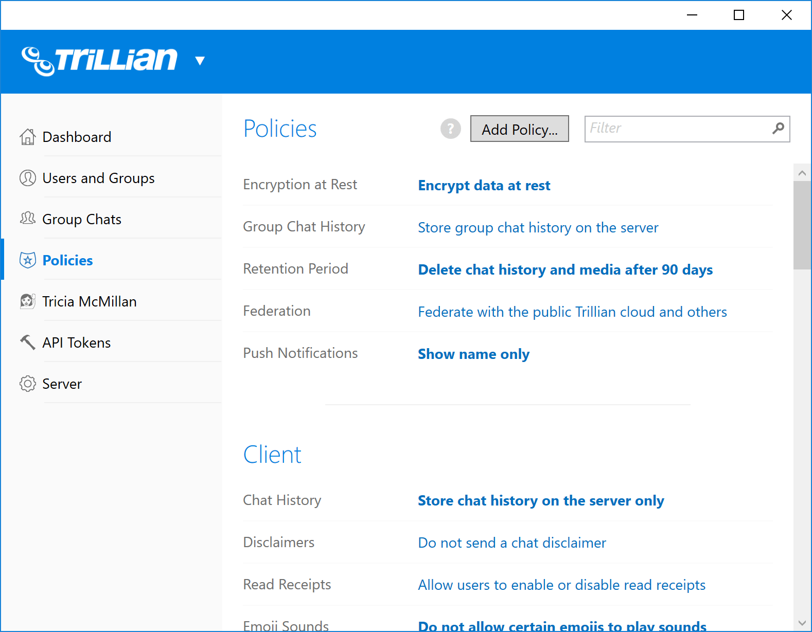Latest Trillian Update