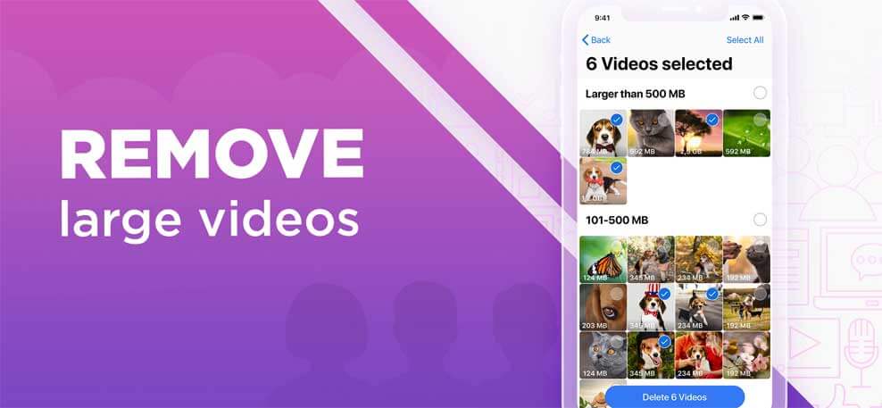 Smart Cleaner for iOS removes large videos