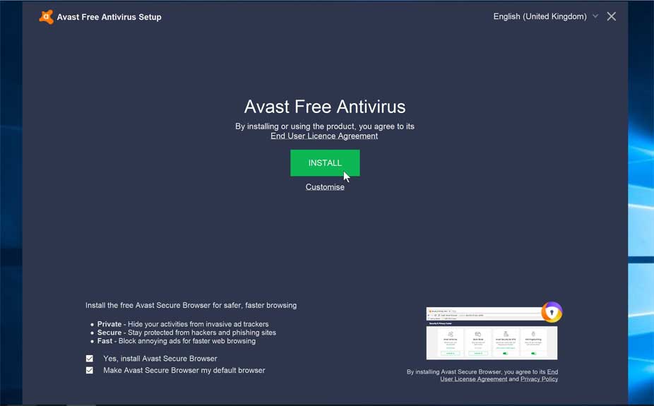 Cập nhật Avast Free Antivirus 19.6.2383