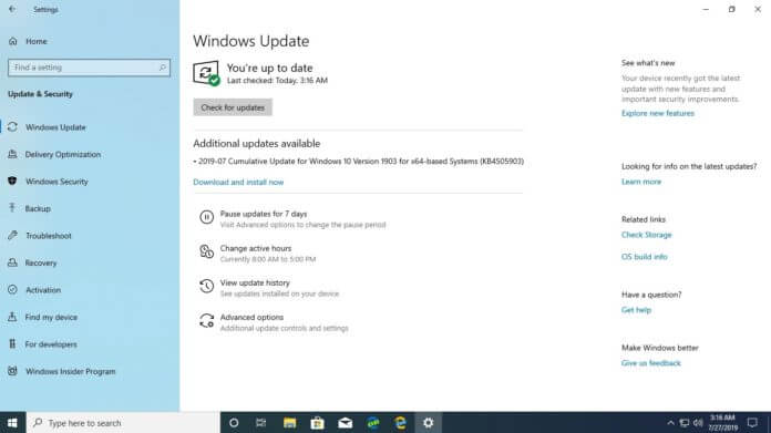 Cập nhật Windows 10 mới nhất