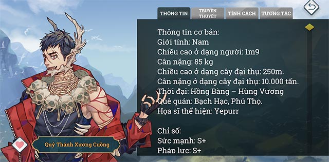 Thông tin nhân vật trong Sử Hộ Vương