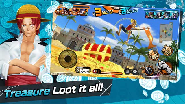 Enjoy exciting treasure robbery battles in ONE PIECE Bounty Rush for Android