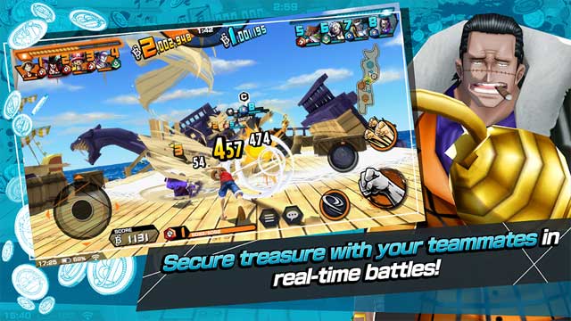 Defend treasures with teammates and fight enemies in epic real-time battles 