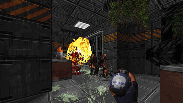 Use a variety of weapons such as guns, grenades, grenade launchers... to kill enemies