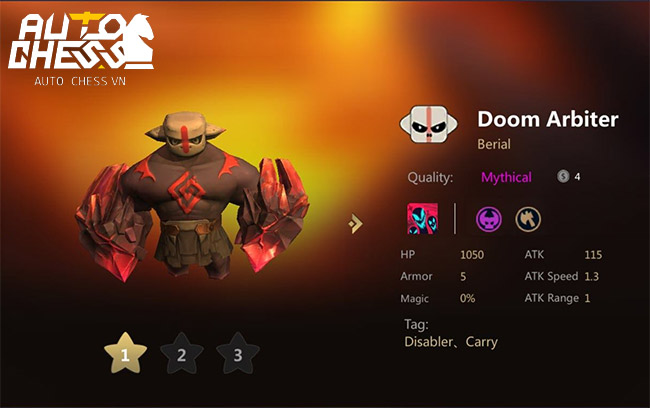 Doom Arbiter - 1 of the generals in the dignity chess game Auto Chess VN