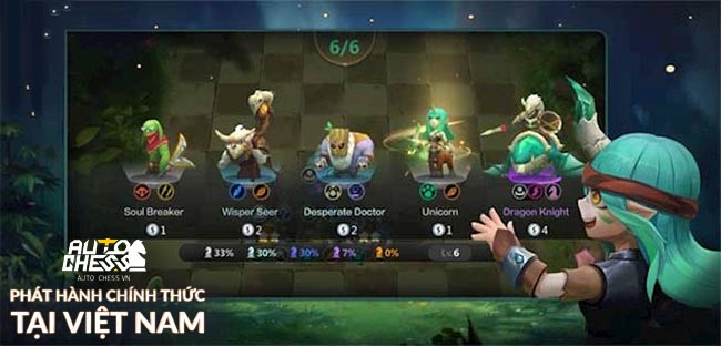 Auto Chess VN champions have different prices