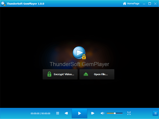 Giao diện trực quan, đơn giản của phần mềm phát video ThunderSoft GemPlayer