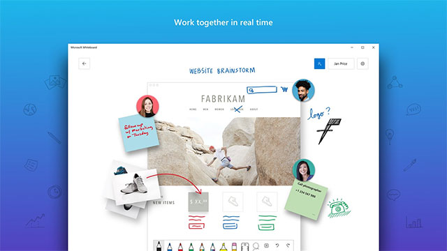 Easily collaborate with colleagues, customers, partners... on an intuitive whiteboard