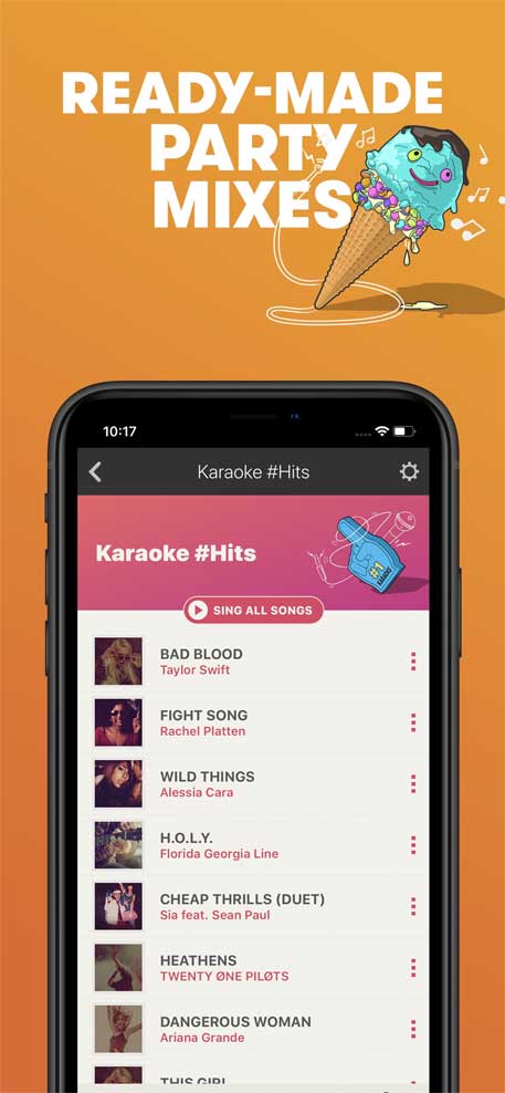 Singing Machine Karaoke for iOS is suitable for parties