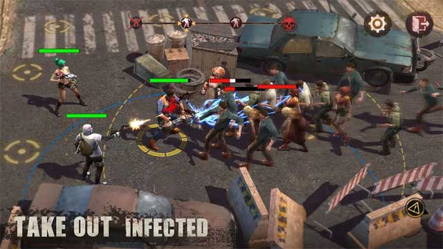 Shoot down the infected zombies 
