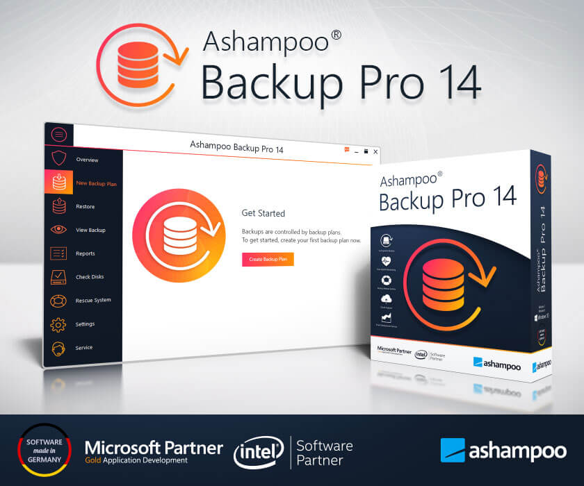 Giao diện của phần mềm sao lưu dữ liệu trực tuyến Ashampoo Backup Pro