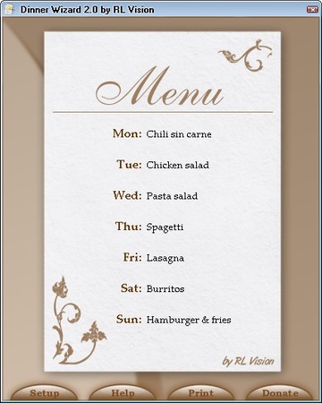 Mẫu menu đơn giản nhưng bắt mắt trên DiningWiz
