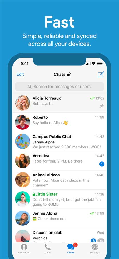 Telegram for fast iOS