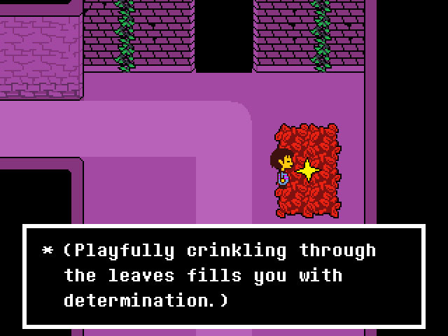 Puzzle to find your way out of the dark dungeons in Undertale 