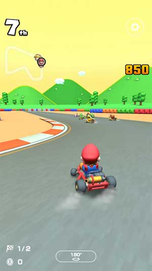 Mario Kart Tour has bright and colorful graphics