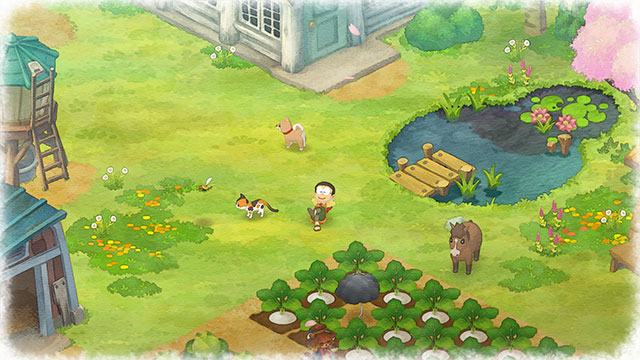 Game Doraemon Story of Seasons has beautiful and colorful hand-drawn graphics