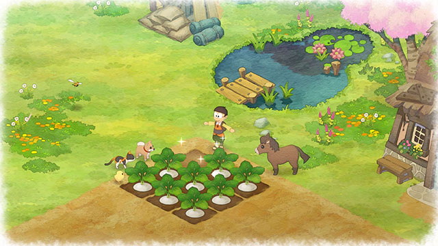 Doraemon Story of Seasons is a fun farming game with a cat. machine and friends
