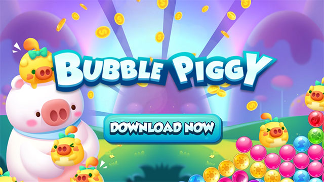 Bubble Piggy là game bắn bóng cổ điển với đồ họa dễ thương