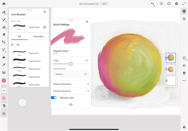 Adobe Fresco provides full tools for drawing, creating and more