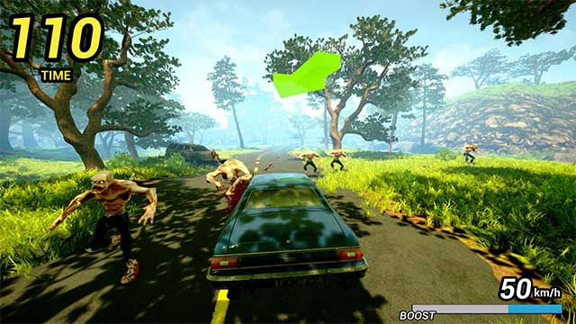 Đua xe tiêu diệt zombie ngáng đường trong game kinh dị Zombie Road Rider