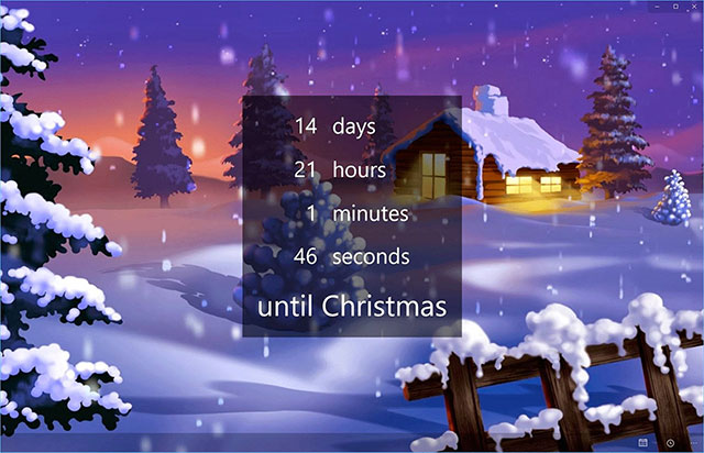 The Christmas Countdown là ứng dụng đồng hồ đếm ngược Giáng Sinh cho PC, tablet và smartphone