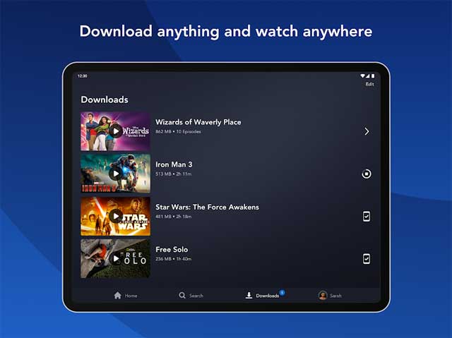 Download movie on your device to watch offline anytime without having to connect to the Internet