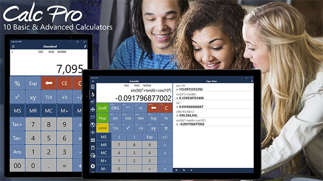 Calc Pro HD là ứng dụng máy tính cá nhân cho PC, smartphone và tablet