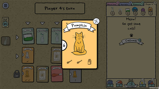 Lựa chọn thẻ bài khôn ngoan để tạo thành bộ và chiến thắng trong Cat Lady - The Card Game