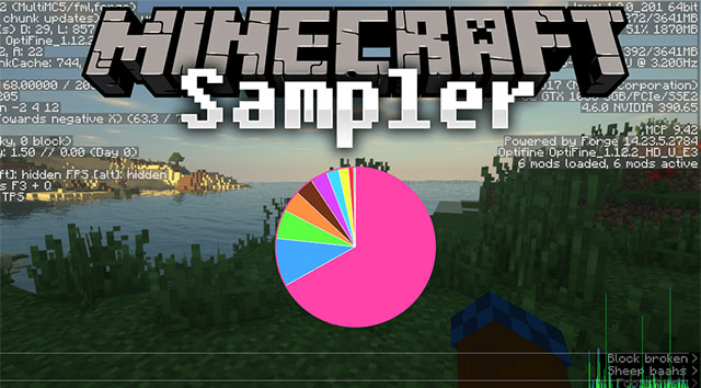 Sampler Mod cung cấp công cụ kiểm tra hiệu suất và check lỗi game Minecraft