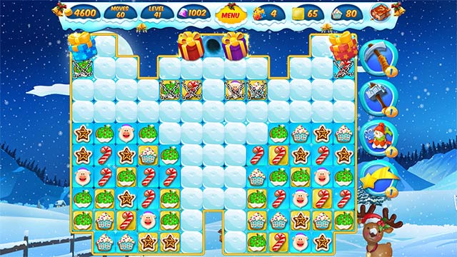 Santa's Holiday là game match-3 quen thuộc với chủ đề Giáng Sinh