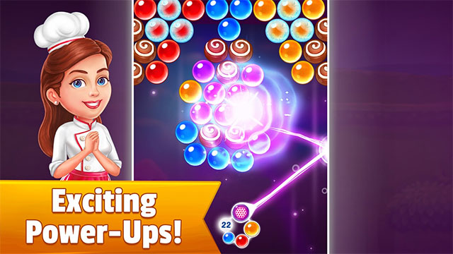 Tận dụng sức mạnh của power-up để chinh phục game Pastry Pop Blast