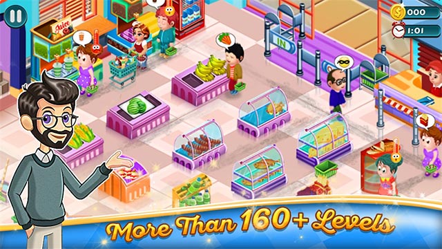 Chinh phục gần 200 level với độ khó tăng dần trong Supermarket Tycoon Mania